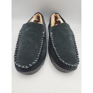 Eddie Bauer‎ Men's West Haven Suede Memory Foam Slipper Xl 11-12 Black